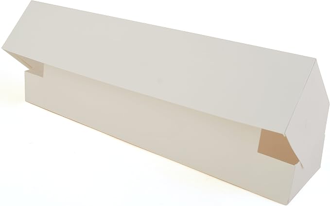 SCT 24323 Paperboard White Window Bakery Box, 18" Length x 4" Width x 3-1/2" Height (Case of 200)