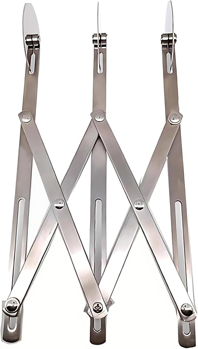 3 Wheel Pastry Cutter, Stainless Steel Roller, Expandable Dough Cutter, Multi Wheel Cookie Ravioli Cutter, Adjustable Pizza Slicer, Knife for Baking, Dough Divider