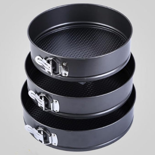 OUKEYI 3 pieces Springform Pan Set, Nonstick Cake Pan, Round cheesecake pan with leak-proof non-stick bottom removable bakeware. 9" 10" 11" for Cakes, Cheesecakes, Pizzas and Quiches (Black)