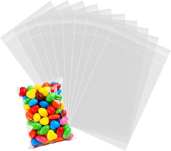 200 Pcs Self Sealing Cellophane Bags, 2x3 Inches Cookie Bags, Resealable Cellophane Bags Self Adhesive for Bakery Cookies Candy Snack