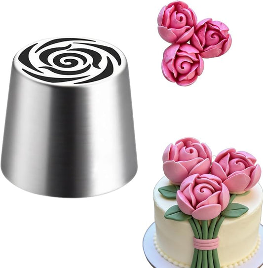 Extra Large Stainless Steel Russian Piping Tips, Floral Icing Nozzles for Cake Decorating, Pastry Cupcake Frosting & Flower Decoration, Baking Cake Decorating Supplies Kitchen Gadgets XL40