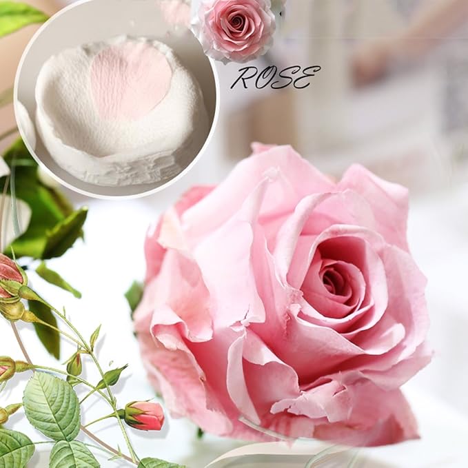 KALAIEN 3D Rose Petals Shape Silicone Fondant Mold Chocolate Molds Candy Molds Veining Petal Sugar Flower Making Tool