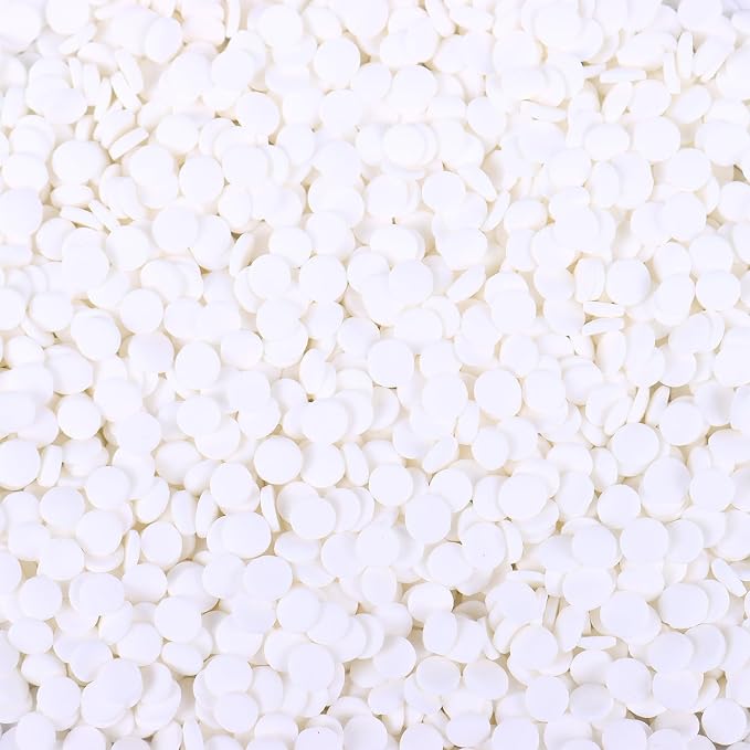 White Sprinkles, White Confetti Sprinkles for Cake Decorating, Round Sprinkle for Cupcakes, Ice Cream, Donut, Cookies, Chocolate(120g/4.23oz)