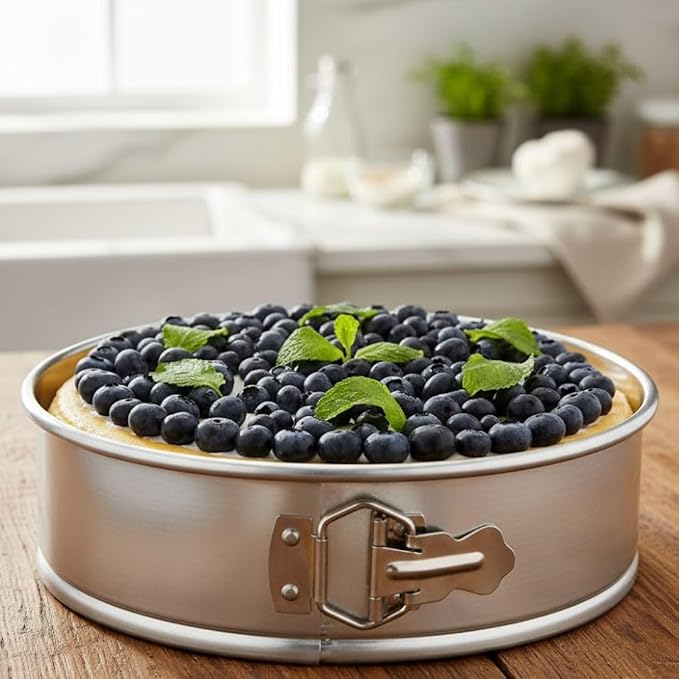 Soro Essentials- 9'' x 3'' Deep Aluminum Round Spring Form Pan- Leak Proof Cheesecake Pan Spring Form Pans with Removable Bottom and Quick Release Latch for Baking Cheesecake Cakes
