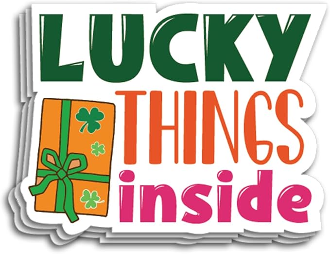 200 PCS Lucky Things Inside Sticker,Small Business Packaging Stickers,Gift Wrapping Stickers for Envelopes Shipping Boxes Product Packaging