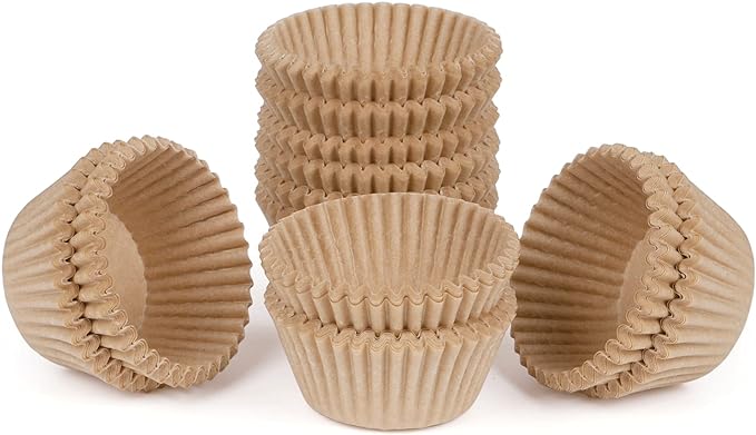 Caperci 500 Count Mini Cupcake Liners Natural Muffin Liners Greaseproof No Smell Small Cupcake Wrappers Baking Cups