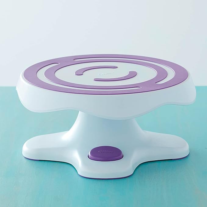 Wilton Tilt-N-Turn Ultra Cake Turntable and Cake Stand - Decorate Cakes with A Smooth Turning and Easy Tilting Turntable, Non-Slip Grip Design, 12 x 7-Inch