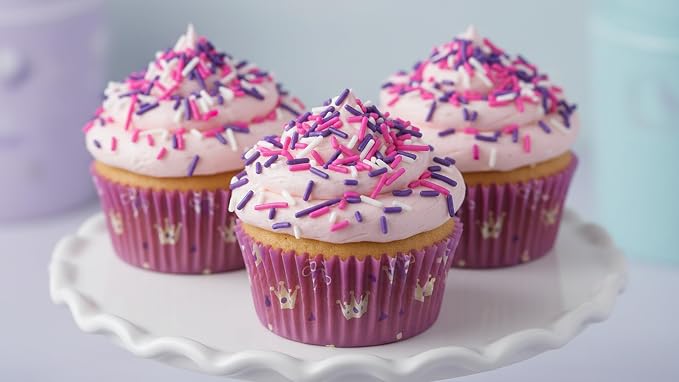 NCS Pink, White & Pearlized Purple Jimmies Edible Sprinkles – Cupcake, Cake & Cookie Decorations, 7 oz