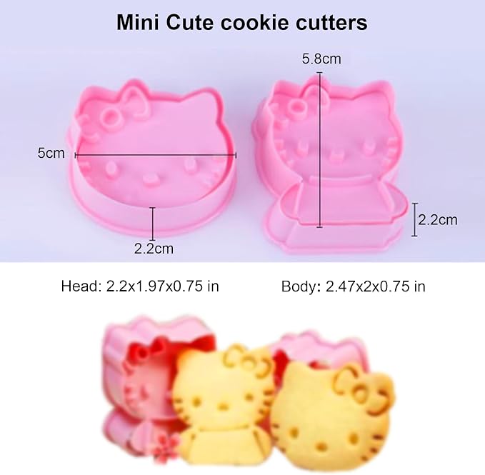 Animal Cookie Cutters Set Cookie Stamps for baking cookies，2 Piece 3D Animal Embossing Cutters for Biscuit Cheese Baking Molds