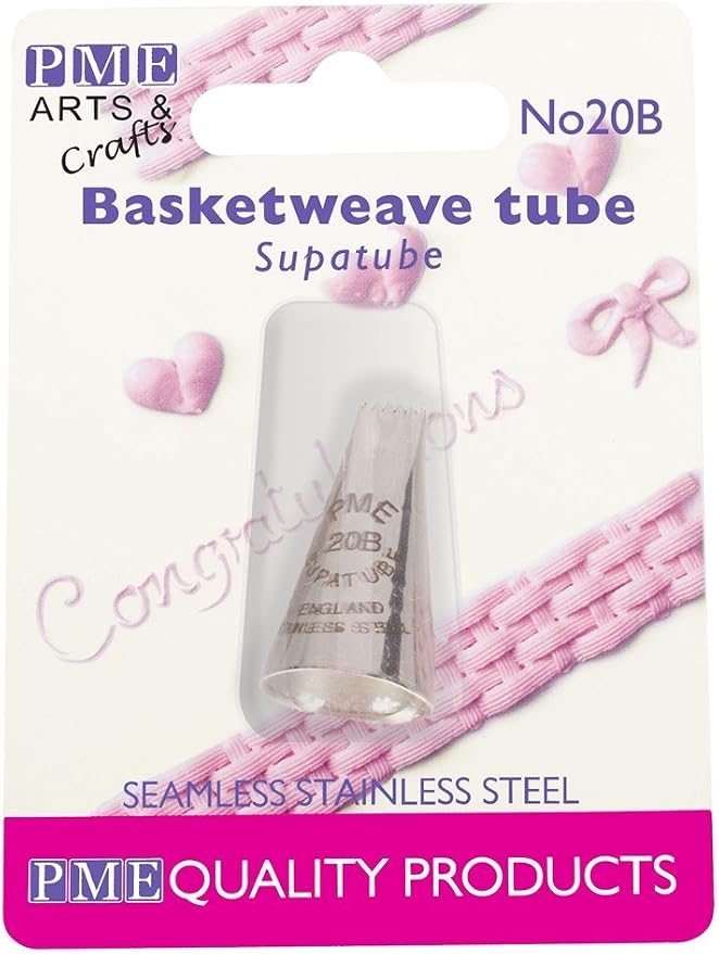 PME Seamless Stainless Steel Medium Basketweave Supatube no. 20B