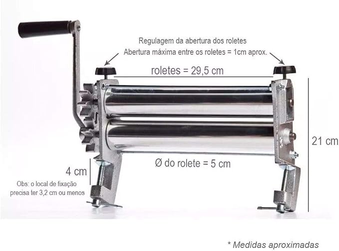 Botini - Luxury Cylinder with Clamp - N.03 - Create Perfect Homemade Pasta, Lasagna, Spaghetti, or Fettuccine