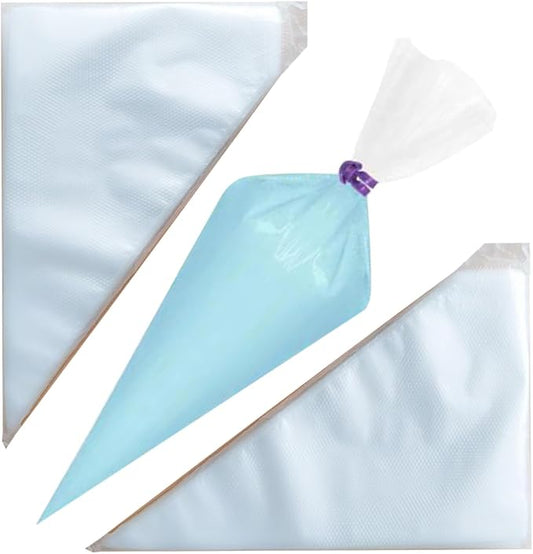 Piping Bags - 12 Inch Disposable Icing Bags, 200 PCS Disposable Decorating Bags for Frosting, Pastry Bags Disposable, Great for Cakes and Cookies Decoration, S/M/L, clear