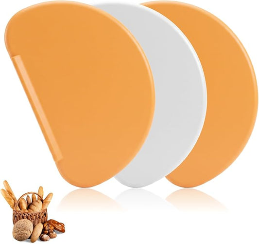 3 Pcs Bowl Dough Scraper, Silicone Dough Scraper Flexible Curved Pastry Scrapers Bench Scrapers for Baking Food Bread