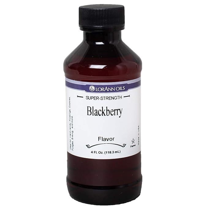 LorAnn Oils Super Strength Flavoring - Used For Candy Making, Flavoring Extracts, Baking, Hard Candy, and Flavor Oils - Bold, Natural Flavors 4X Stronger Than Extracts - Blackberry, 4 fl oz