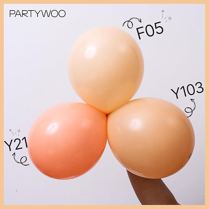 PartyWoo Nude Balloons 100pcs 12 Inch Apricot Boho Fall Neutral Latex Helium Balloons for Graduation Wedding Anniversary Birthday Boy Baby Shower Woodland Boho Theme Party Decorations Brown-F05