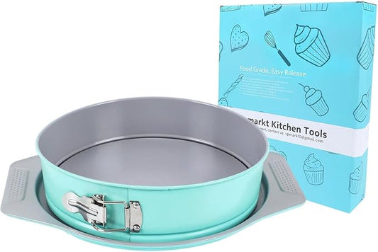 10 Inch Springform Pan - Groove-Seal Design Prevents Batter Leaks, No Foil Needed, Nonstick Cheesecake Pan with Removable Tray & Handles, Aluminized Steel, PFOA-Free for Cheesecake, Mousse