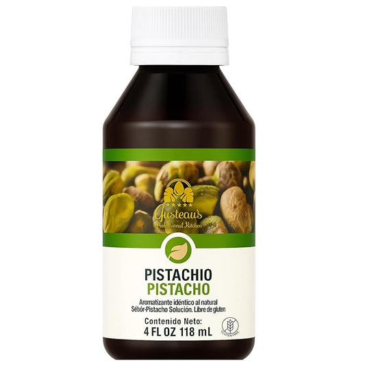 Gusteau's - Pistachio Flavor Bakery Emulsion, 4 fl oz (100ml) Alcohol Free, Sugar Free, Kosher (Pistachio)