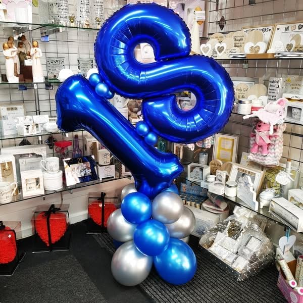 Night Blue 3 Balloon, Number Balloons 40 Inch, 3rd Birthday Decorations for Kids Girls Women Party Supplies for Party Decorations, Number 3 Balloon