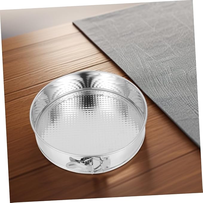 Milisten 9-inch Stainless Steel Springform Cake Pan, Leakproof round Cheesecake Mold with Removable Bottom, Household Baking Tool for Birthday and Holiday Desserts