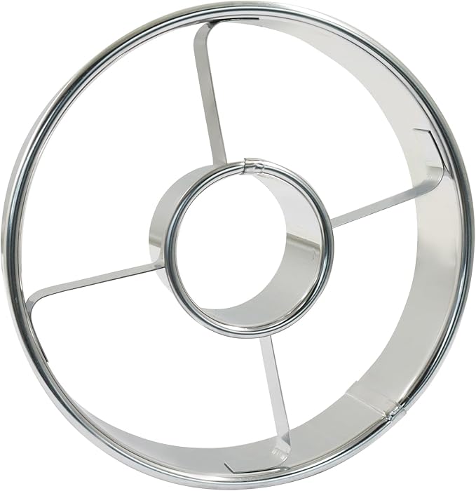 3.86 Inch Donut Cutter, Stainless Steel Doughnut Cutter Professional Baking Mold Tool for Perfect Donuts Bagels Cookies Biscuits