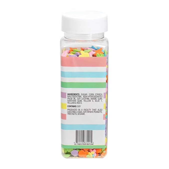Bunny Sprinkle Confetti Mix Orange, Yellow, Blue, Green, Pink and Purple 3.28 oz, Easter Sprinkles For Cake Decorating, Baking, Ice Cream & More, Spring Sprinkles The Hampton Candy Company