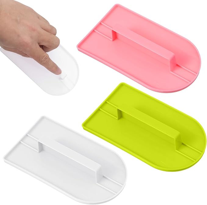 3pcs Icing Smoother, Fondant Smoother, Cake Smoother for Icing, Cake,with Handle 5.67 X 3.15in, Pink, Green, White