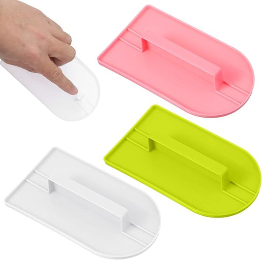 3pcs Icing Smoother, Fondant Smoother, Cake Smoother for Icing, Cake,with Handle 5.67 X 3.15in, Pink, Green, White