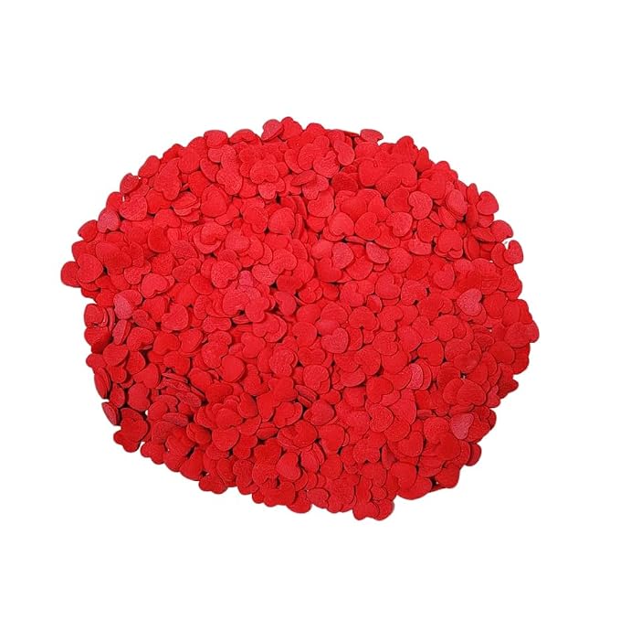 Edible Valentine 8mm Red Hearts Sprinkles for Cake Decorating 80g/2.82oz, Edible Red Sprinkles for Baking Cookie Decorations Cupcake Toppers Ice Cream Donut Toppings