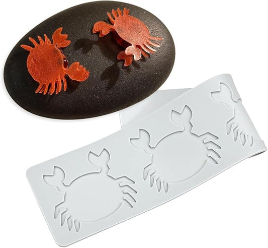 mostsom Crab Pattern Lace Fondant Mold Lace Flower Wedding Cake Silicone Mousse Sugar Craft Icing Mat Pad Pastry Baking Tool (F_ Crab)