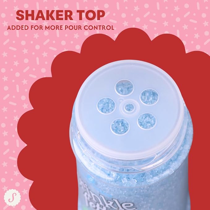 Sweets Indeed Natural Blue Decorating Sugar Sprinkles, Dye Free, Edible Sprinkle Mix, Perfect for Cake Decorations, Baking, Ice Cream, Cookies, Cupcake Topper, 3.35 ounces