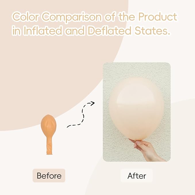 120pcs White Sand Balloons 18 12 10 5 inch Different Sizes Beige Balloon Arch Kit for Neutral Baby Bridal Shower Wedding Engagement Birthday Party Decorations