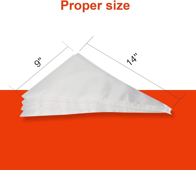 XSEINO Disposable Piping Bags, 14 Inch - 110PCS Heavy Duty Anti Burst Pastry Bags with Bump Non-slip Design for Icing, Frosting and Cookie Decoration Bags (Thickened & Large Capacity)