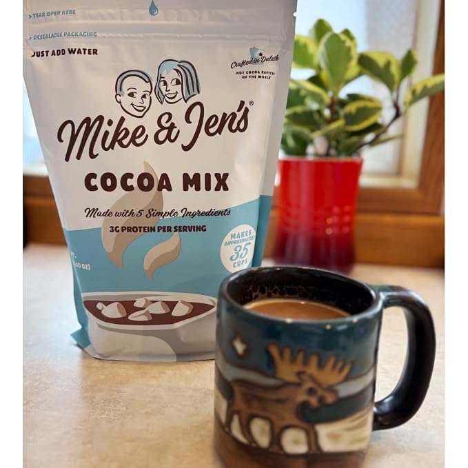 Mike & Jen's Hot Cocoa Mix - Rich and Creamy Chocolate Powder Drink, Bulk Size, 2.5 LB (40 oz), 35 Servings