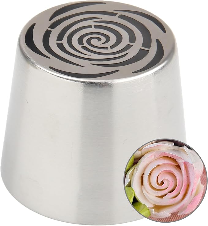 Extra Large Russian Piping Tips - Stainless Steel Flower Nozzles Set for Cake Decorating, Rose & Floral Icing Tips for Cupcakes, Cookies Professional Baking Tools (XXL, Style 51)
