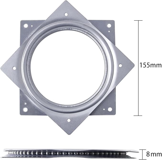 6" Lazy Susan Turntable 500 LBS pounds Steel Ball Bearing Rotating Tray Strong Sturdy Table Cabinet Low Profile