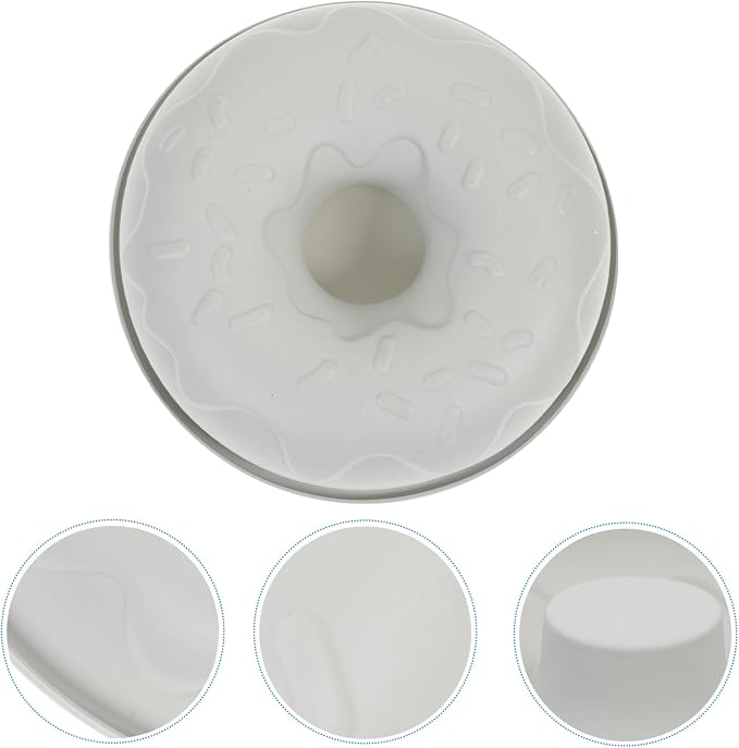 Hemoton 1pc Silicone Doughnut Mold for Baking Non-stick Donut Tray Cake Mould for Easy Baking for Parties and Celebrations