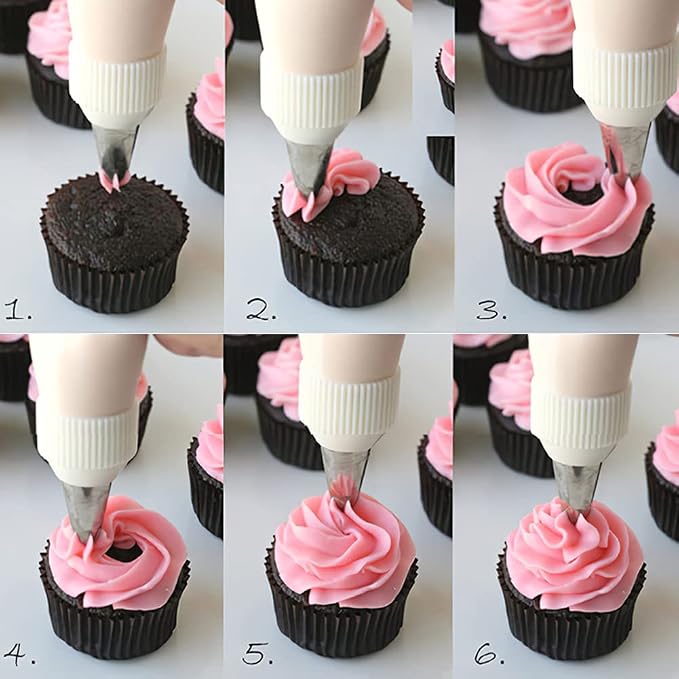 2D Icing Tip,Large Drop Flower Piping Tip,2D Tip for Cake Decorating,Open Star,3 Pcs