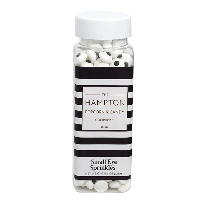 Small Eye Sprinkles 4.4 oz, Candy Eyes, Candy Eyeball Sprinkles For Cake Decorating, Baking, Ice Cream & More, The Hampton Candy Company