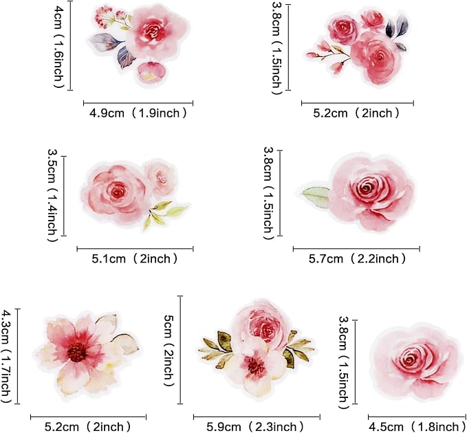 40Pcs Edible Pink Flowers Blossom Cupcake Toppers Spring Flower Edible Cupcake Toppers Floral Drink Topper for Spring Baby Shower Floral Wedding Girls Birthday Mother's Day Cupcake Decorations
