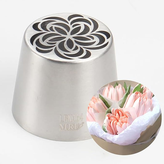 Extra Large Russian Piping Tips for Marshmallows Stainless Steel Flower Frosting Nozzles many styles Cake Decorating Baking tool for Buttercream, Cupcakes Cookies(SL64)