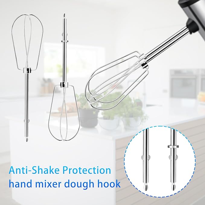 2pcs Hand Mixer Beaters Attachments Compatible with, Universal Stainless Steel Hand Mixer Beaters Replacement for Cooking and Baking Tool Accessory