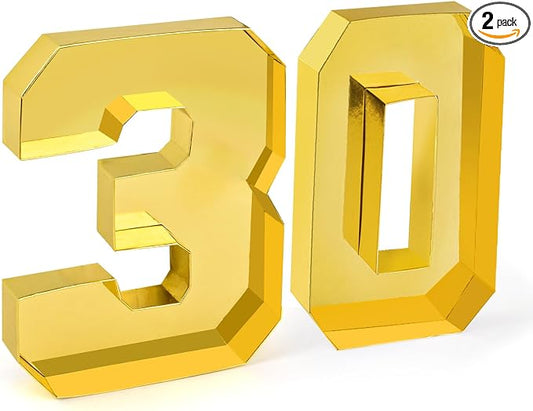 Cardboard Number for Charcuterie 30 Set Fillable Tray 10.2'' Gold Charcuterie Paper Box for 30th Birthday Anniversary Party Decorations Chocolate Candy Cupcake Container
