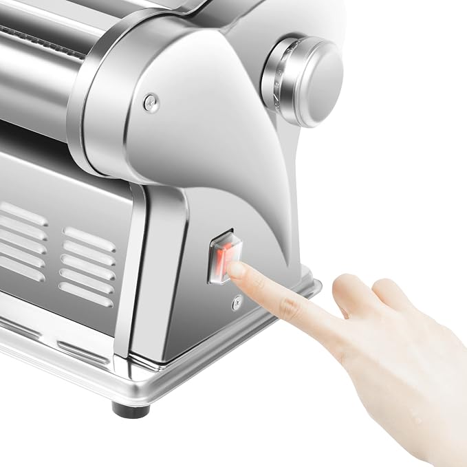 Commercial Electric Dough Roller Sheeter Adjustable Multifunctional Noodle Pasta Maker Durable Easy Clean Compact Design Ideal For Restaurant Kitchen Home Baking Dough Processing 110V 135W