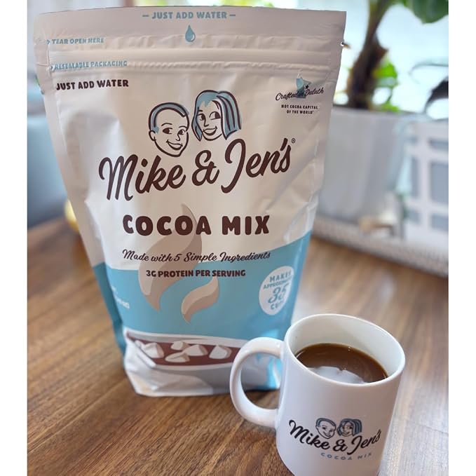 Mike & Jen's Hot Cocoa Mix - Rich and Creamy Chocolate Powder Drink, Bulk Size, 2.5 LB (40 oz), 35 Servings