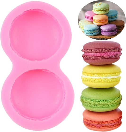 3D Macaroon Silicone Mold Macaron Hamburger Fondant Molds for Cake Decorating Cupcake Topper Candy Polymer Clay Chocolate Gum Paste
