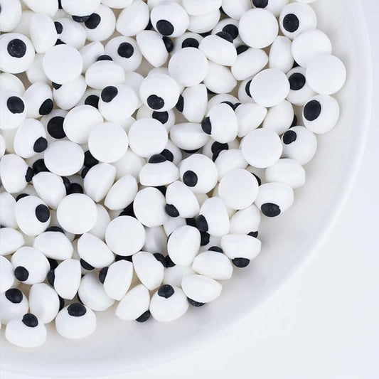 Mini Candy Eyes for Decorating 4.6 oz Edible Small Eyeballs Halloween Sprinkles for Cake Cupcakes Toppers Cookies Baking Decoratings Christmas (7mm Eyes)