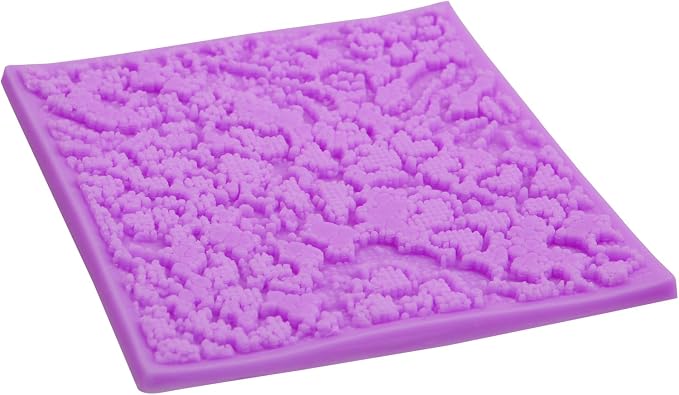 Silicone Texture Mats for Cake Decorating, Fondant Impression Mat, Cake Silicone Embossing Molds, Purple Lace Pattern for Cupcake Topper Clay Texture Stamp Birthday Set of 5