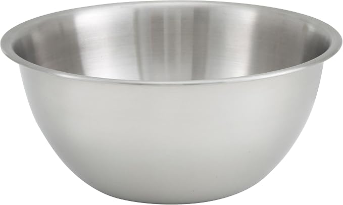 Winco 5 Quart Heavy-Duty Stainless Steel Mixing Bowl, Deep