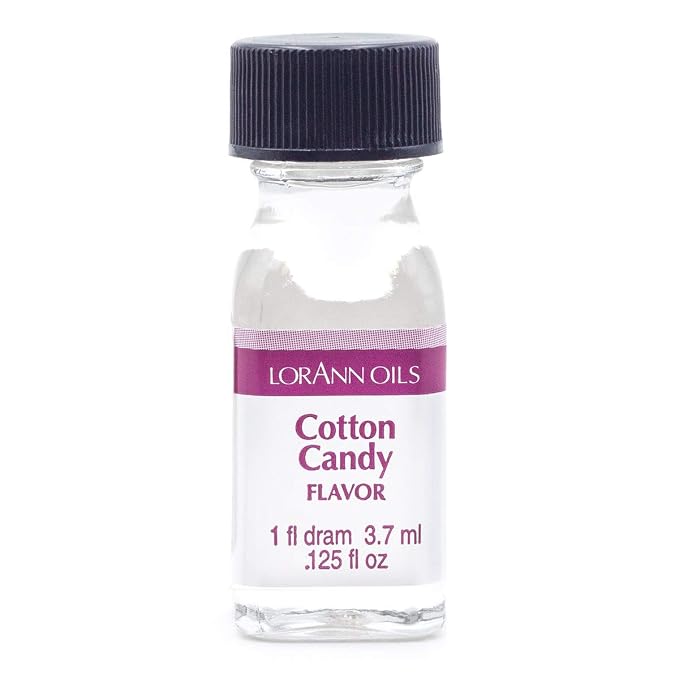 LorAnn Oils Super Strength Flavoring - Used For Candy Making, Flavoring Extracts, Baking, Hard Candy, and Flavor Oils - Bold, Natural Flavors 4X Stronger Than Extracts - Cotton Candy, 0.125 fl oz