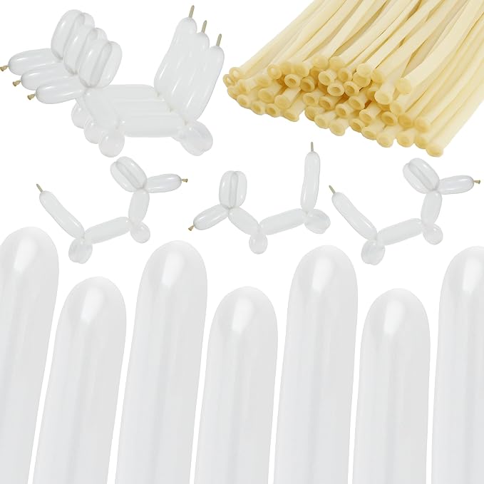 260 Balloons Clear, Long Balloon for Tying Balloon Arch, Animal Long Skinny Twisty Latex Magic Balloon Twisting Kit for Graduation Birthday Carnival Wedding Baby Shower Party Decoration Supplies 50Pcs